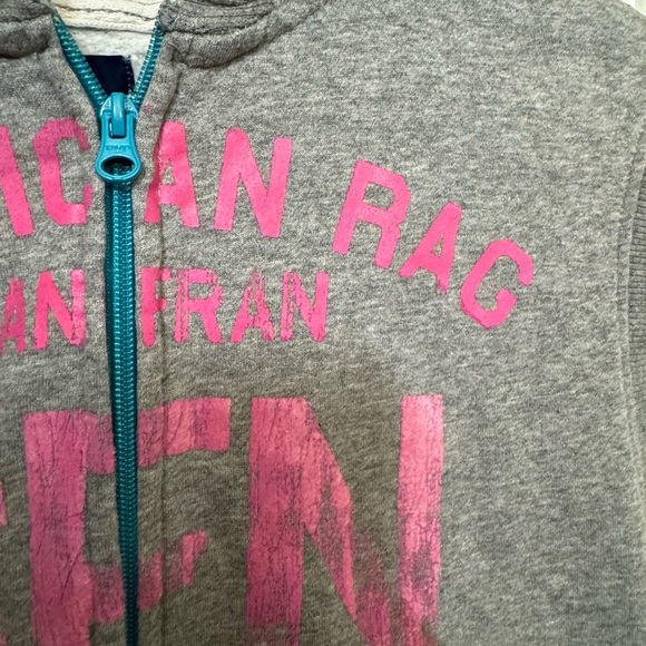 American Rag Hoodie Vest San Francisco CA SFN Phys Ed Pink Text Men’s XL - Picture 8 of 10